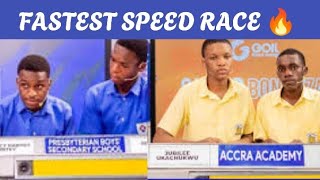 NSMQ 2023  FASTEST SPEED RACE 🔥 [upl. by Arykahs819]