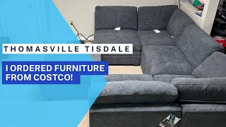 Thomasville Tisdale modular fabric sectional sofa with storage ottoman from Costco [upl. by Genovera]