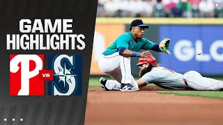 Phillies vs Mariners Game Highlights 8324  MLB Highlights [upl. by Jessamyn55]