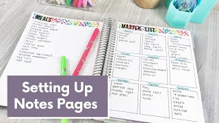 How I Set Up My Erin Condren Notes Pages  Planner Move In [upl. by Primo699]