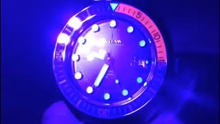 Bulova Oceanographer 96B321 Mens Divers Watch Unboxing And Lume bulova [upl. by Arsi]