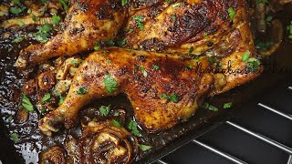 WHOLe ROASTeD CHiCKeN  quick easy Juicy Crispy amp Tastiest whole Ovenroasted chicken [upl. by Ymas872]