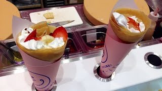 How they make Japanese Crepes in JAPAN [upl. by Atinra]