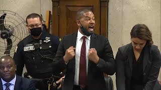 Jussie Smollett has courtroom outburst after judge sentences him to jail  ABC7 [upl. by Ferriter]