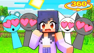 ALL SPRUNKI LOVE Aphmau in Minecraft 360° [upl. by Anrim]