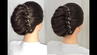 Beautiful french Bun hairstyle for wedding or party  simple hairstyles  hairstyles [upl. by Seppala]