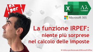 EXCEL 365 – TRUCCHI E SEGRETI 💸 La funzione IRPEF niente più sorprese nel calcolo delle imposte [upl. by Nollat]