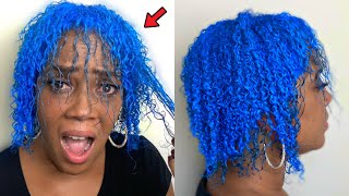 DYING MY MOMS HAIR BLUE😍 [upl. by Heriberto]