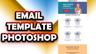 Create Email Template PSD in Adobe Photoshop CC [upl. by Elocaj]