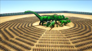 3000 Dilos VS All ARK Dinosaurs  Cantex [upl. by Byrle744]