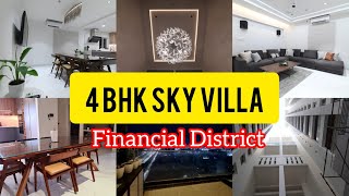 4BHK Premium Sky Villa For Sale in Financial District  Exotic Interiors  3660 Sq Ft  Hyderabad [upl. by Mitman]