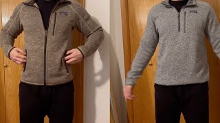 PATAGONIA Mens Better Sweater Fleece Jacket vs Better Sweater 14Zip Fleece [upl. by Kelula]