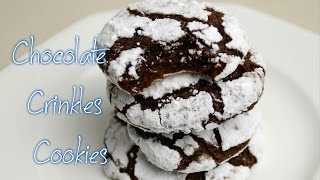 Chocolate Crinkles cookies recipe  video tutorial [upl. by Adnohsed]