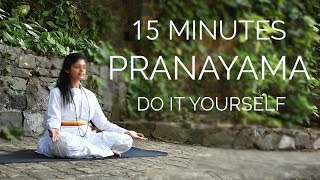 15 Minutes Pranayama  Do It Yourself  SRMD Yoga [upl. by Nirda]