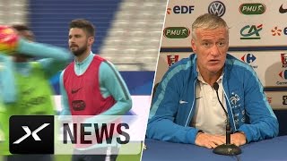 Didier Deschamps stärkt Olivier Giroud  Frankreich  Deutschland [upl. by Neelloc206]