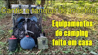 cantil de vários modelos e mochila de camping feita em casa equipamentos de sobrevivência caseiros [upl. by Ambert593]