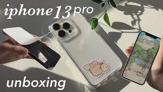 iphone 13 pro unboxing ☺︎  accessories camera  apps [upl. by Linet909]