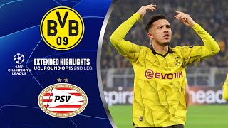 Borussia Dortmund vs PSV Extended Highlights  UCL Round of 16 2nd Leg  CBS Sports Golazo [upl. by Calla]