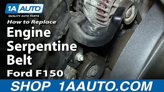 How To Replace Engine Serpentine Belt 46L54L V8 0408 Ford F150 [upl. by Ahsiek]