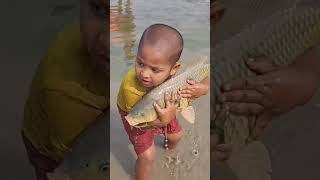 Amazing Boy Catching Fish By Hand fishing [upl. by Lina991]