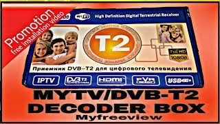 How to install Dvbt2 Decoder Box Myfreeview TvMYTV English Version MALAYSIA [upl. by Clarine]