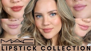 MAC Lipstick Collection  ALL wearable shades  Elanna Pecherle 2021 [upl. by Ydennek139]