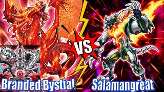 Branded Bystial Dragon vs Salamangreat  High Rated DB YuGiOh 2024 [upl. by Leuqcar]