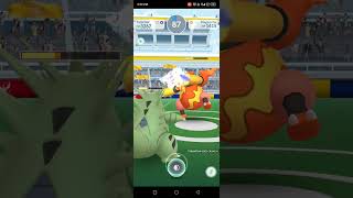 Fiery Clash Tyranitar vs Magmortar in Epic Battle [upl. by Lentha]