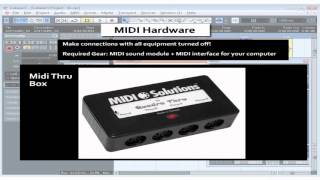 Cubase 5 Tutorial  Lesson 13 MIDI Hardware [upl. by Tuckie484]