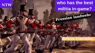 Who has the best militia ingame  READ DESC  Britain vs Prussia  militia battle [upl. by Dieball]