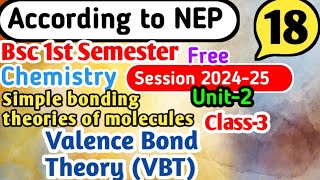 L3 Valence bond theory Bsc 1st Semester Chemistry unit2 yourbscguide Fundamental of chemistry bsc [upl. by Janel]