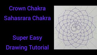 Crown Chakra Drawing Tutorial  Super Easy  Sahasrara Chakra [upl. by Nike564]