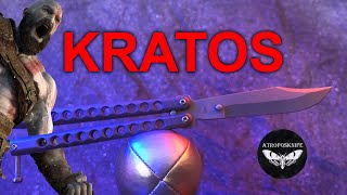 Нож бабочка Atroposknife Kratos Titan Балисонг премиум класса Обзор флиппинг atropos Kratos [upl. by Anole322]