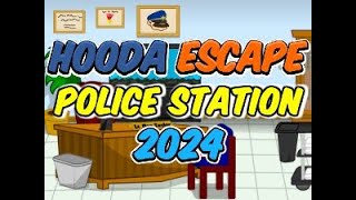 Hooda Escape Police Station 2024  Walkthrough  Hints  Cheats [upl. by Oraneg381]