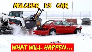 Forestry Mulcher vs Car  Can we grind up a car [upl. by Temhem]