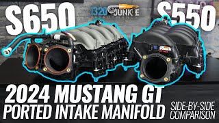 S650 Ported Manifold  2024 Ford Mustang GT 1320 Junkie Ported Manifold Comparison [upl. by Ayt]