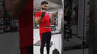 Cable Bar Curl 💪 telugu cable biceps bicepcurls gym [upl. by Ware]