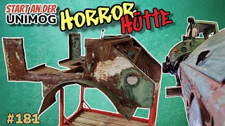 HORROR HÜTTE  Krumme Sache  Start an der Unimog Boehringer Kabine  Instandsetzung 1  vlog 181 [upl. by Pahl]