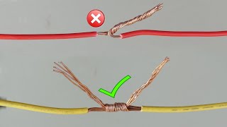 Awesome Idea How to Twist Electric Wire Together  Properly Joint Electrical Wire  Part 1 [upl. by Holmann]