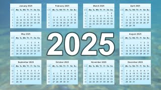 Calendar 2025 [upl. by Kathlene]