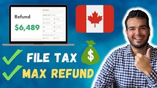 HOW TO FILE TAX RETURN ONLINE CANADA  STEP BY STEP GUIDE [upl. by Sirod]