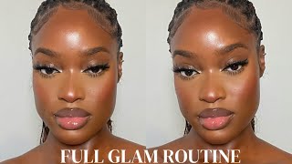 MY FULL GLAM MAKEUP ROUTINE  BEGINNER FRIENDLY [upl. by Landel614]