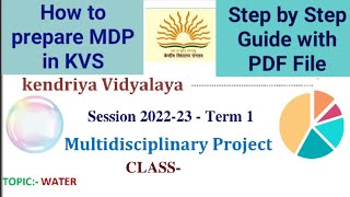 How to Prepare Multidisciplinary Project in KVS Theme Water [upl. by Gotthelf467]