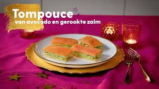 Hartige tompouce met avocado en zalm  kerstrecepten – Allerhande [upl. by Barbara-Anne]