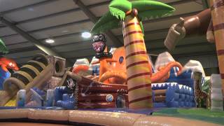 The biggest bouncy castle moonwalk bounce house in the world official video [upl. by Gargan]