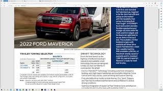 2022 FORD MAVERICK MAX TOWING CAPACITY EXPLAINED WHAT IS THE 4000 LB 4K TOW PACKAGE 53Q [upl. by Nyrtak]