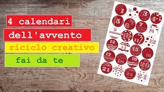 CALENDARIO AVVENTO fai da te 4 idee  riciclo creativo tutorial 41 [upl. by Mortie]