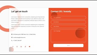 Build Awesome Responsive Contact Page using Html and CSS [upl. by Lanny]