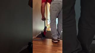 SENCO floor nailer in action toungeandgroove flooring oak [upl. by Cynthie881]