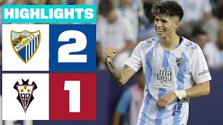 MÁLAGA CF 2  1 ALBACETE BP  RESUMEN LALIGA HYPERMOTION [upl. by Roberto789]